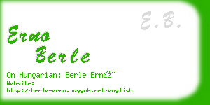 erno berle business card